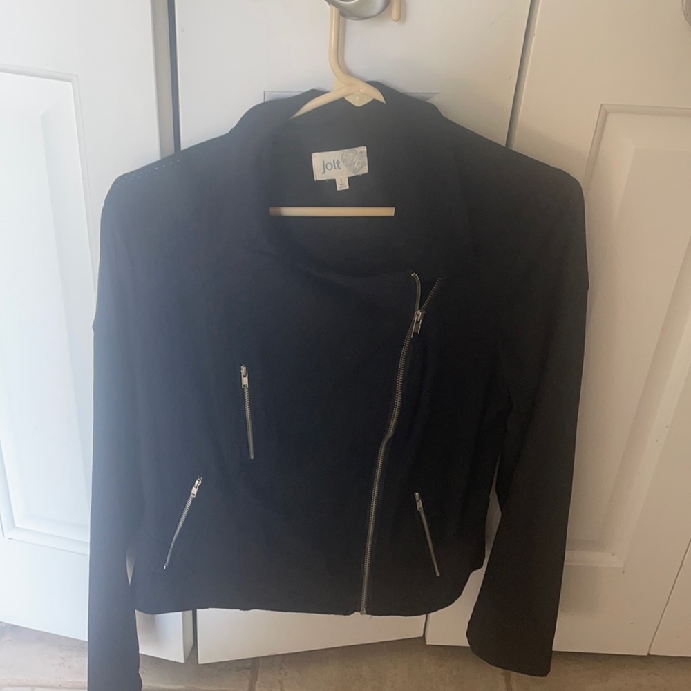 Jolt black zip up jacket